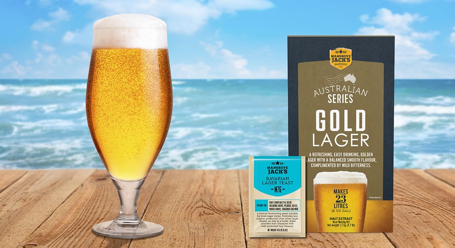 Mangrove Jack's Australian Gold Lager with M76 Bavarian Yeast